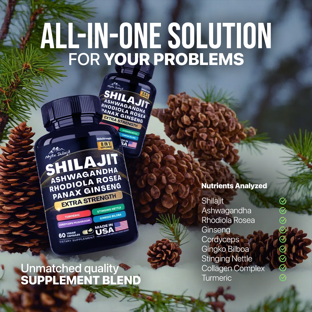 8-in-1 Shilajit x Ashwagandha Capsules